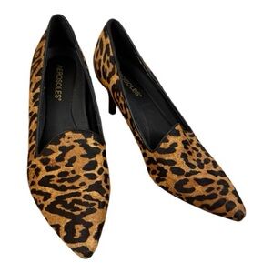 Aerosoles Women's Leopard Leather Calf Hair heels. Sz 7. NWOB